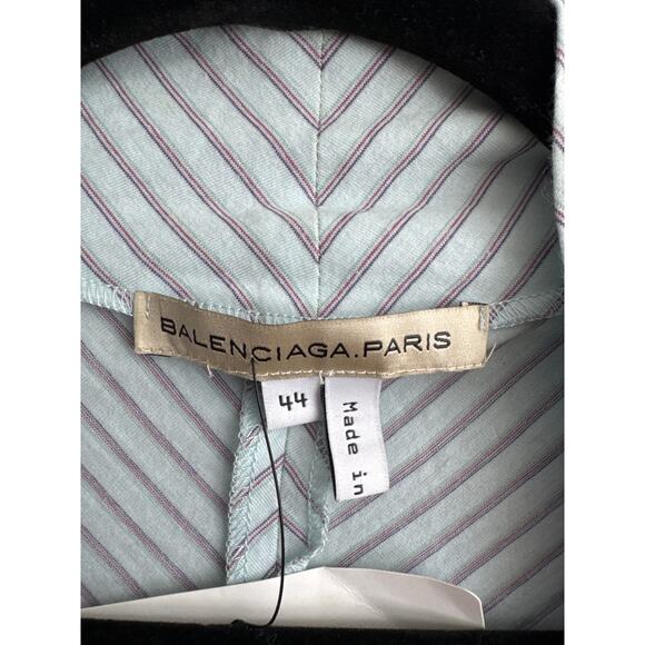 Vintage Y2K Womens Balenciaga Striped Chevron Tank Top sz 44 Designer Streetwear - Picture 2 of 3